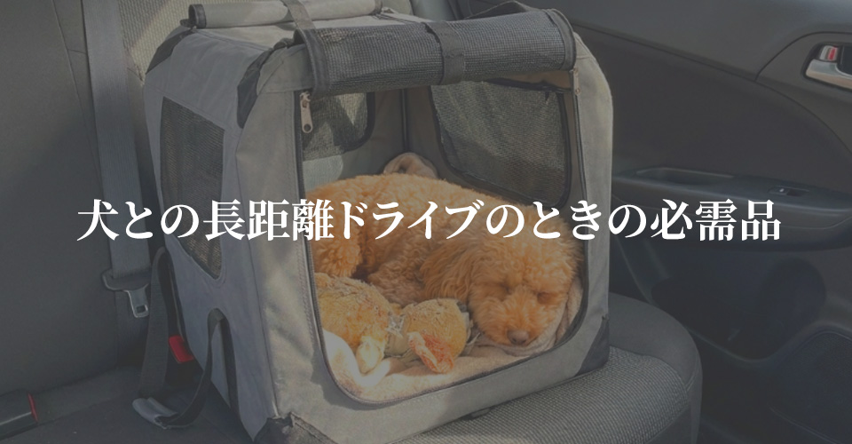 犬との長距離ドライブのときの必需品